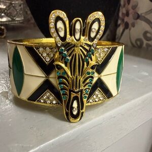 Sassy Jones Gold and Green Statement Bracelet